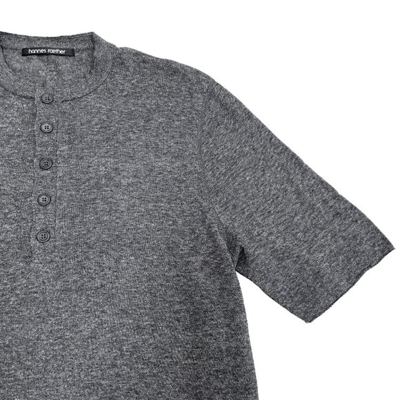 Hannes Roether Juris Henley Tee - Dark Gray | XL - Picture 2 of 10